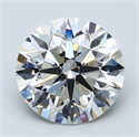 Natural Diamond 2.70 Carats, Round with Excellent Cut, H Color, VS2 Clarity and Certified by GIA