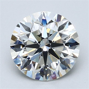 Picture of Natural Diamond 2.70 Carats, Round with Excellent Cut, H Color, VS2 Clarity and Certified by GIA