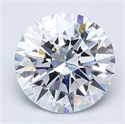 Natural Diamond 2.01 Carats, Round with Excellent Cut, D Color, SI1 Clarity and Certified by GIA