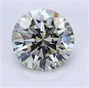 Natural Diamond 2.50 Carats, Round with Excellent Cut, K Color, VVS1 Clarity and Certified by GIA