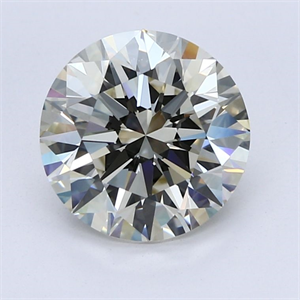 Picture of Natural Diamond 2.50 Carats, Round with Excellent Cut, K Color, VVS1 Clarity and Certified by GIA