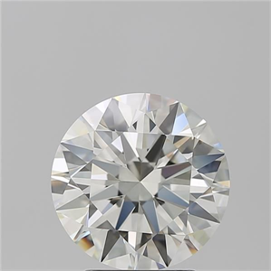 Picture of Natural Diamond 3.20 Carats, Round with Excellent Cut, K Color, VVS1 Clarity and Certified by GIA