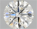 Natural Diamond 0.52 Carats, Round with Excellent Cut, J Color, VVS2 Clarity and Certified by GIA