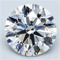 Natural Diamond 4.11 Carats, Round with Excellent Cut, F Color, SI1 Clarity and Certified by GIA