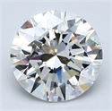 Natural Diamond 2.01 Carats, Round with Excellent Cut, H Color, VS1 Clarity and Certified by GIA