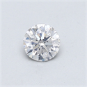 Natural Diamond 0.41 Carats, Round with Good Cut, F Color, SI2 Clarity and Certified by GIA