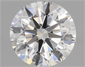 Natural Diamond 1.70 Carats, Round with Excellent Cut, F Color, SI1 Clarity and Certified by GIA