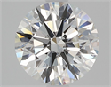 Natural Diamond 1.63 Carats, Round with Excellent Cut, F Color, IF Clarity and Certified by GIA