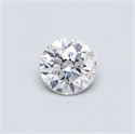 Natural Diamond 0.40 Carats, Round with Good Cut, F Color, SI2 Clarity and Certified by GIA