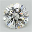 Natural Diamond 2.53 Carats, Round with Excellent Cut, J Color, SI2 Clarity and Certified by GIA