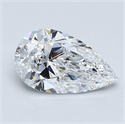 Natural Diamond 1.51 Carats, Pear with  Cut, D Color, VVS2 Clarity and Certified by GIA