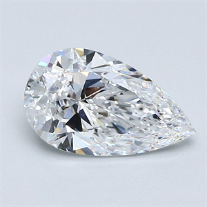 Picture of Natural Diamond 1.51 Carats, Pear with  Cut, D Color, VVS2 Clarity and Certified by GIA