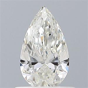 Picture of Natural Diamond 0.55 Carats, Pear with  Cut, G Color, VVS2 Clarity and Certified by IGI