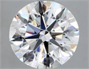 Natural Diamond 2.10 Carats, Round with Excellent Cut, G Color, VVS2 Clarity and Certified by GIA