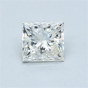 0.71 Carats, Princess Diamond with  Cut, F Color, VS1 Clarity and Certified by EGL