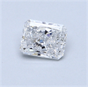 0.52 Carats, Radiant Diamond with  Cut, D Color, SI1 Clarity and Certified by EGL