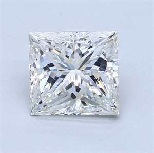 2.00 Carats, Princess Diamond with  Cut, F Color, VS2 Clarity and Certified by EGL