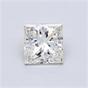 0.60 Carats, Princess Diamond with  Cut, F Color, VS1 Clarity and Certified by EGL