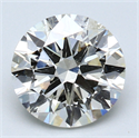 2.45 Carats, Round Diamond with Excellent Cut, G Color, SI1 Clarity and Certified by EGL