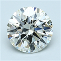 3.02 Carats, Round Diamond with Excellent Cut, G Color, SI1 Clarity and Certified by EGL