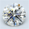 1.80 Carats, Round Diamond with Excellent Cut, F Color, VS2 Clarity and Certified by EGL