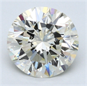 2.51 Carats, Round Diamond with Excellent Cut, H Color, SI1 Clarity and Certified by EGL