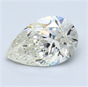 3.01 Carats, Pear Diamond with  Cut, F Color, SI1 Clarity and Certified by EGL