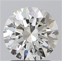 Natural Diamond 2.07 Carats, Round with Excellent Cut, H Color, VS2 Clarity and Certified by IGI