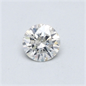 Natural Diamond 0.40 Carats, Round with Excellent Cut, H Color, SI2 Clarity and Certified by GIA