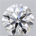 Natural Diamond 3.01 Carats, Round with Excellent Cut, D Color, VS2 Clarity and Certified by GIA