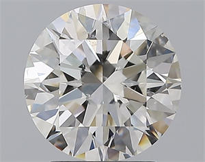 Picture of Natural Diamond 2.50 Carats, Round with Excellent Cut, I Color, SI2 Clarity and Certified by GIA