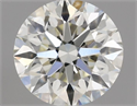 Natural Diamond 0.46 Carats, Round with Excellent Cut, J Color, VVS2 Clarity and Certified by IGI