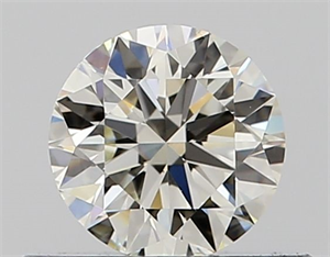 Picture of Natural Diamond 0.41 Carats, Round with Excellent Cut, K Color, VS2 Clarity and Certified by GIA