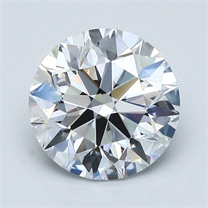 Picture of Natural Diamond 1.63 Carats, Round with Excellent Cut, D Color, IF Clarity and Certified by GIA