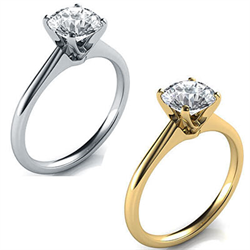 Picture of Delicate Novo cathedral solitaire engagement ring, Barbara