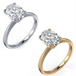 Picture of Oval solitaire engagement ring setting