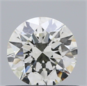 Natural Diamond 0.51 Carats, Round with Excellent Cut, J Color, VS2 Clarity and Certified by GIA