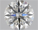 Natural Diamond 0.45 Carats, Round with Excellent Cut, H Color, VS2 Clarity and Certified by GIA