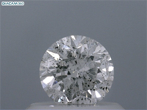 Picture of Natural Diamond 0.48 Carats, Round with Very Good Cut, F Color, I1 Clarity and Certified by IGI