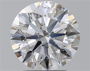 Picture of Natural Diamond 2.30 Carats, Round with Excellent Cut, D Color, SI2 Clarity and Certified by GIA