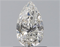 Natural Diamond 0.70 Carats, Pear with  Cut, H Color, SI1 Clarity and Certified by GIA