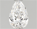 Natural Diamond 0.50 Carats, Pear with  Cut, D Color, VVS2 Clarity and Certified by GIA