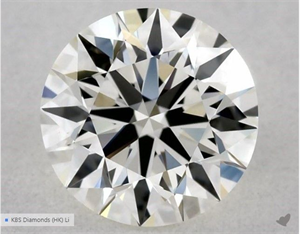 Picture of Natural Diamond 0.57 Carats, Round with Excellent Cut, K Color, VVS1 Clarity and Certified by GIA