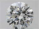 Natural Diamond 0.50 Carats, Round with Excellent Cut, J Color, VVS2 Clarity and Certified by GIA