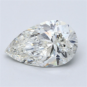 Picture of Natural Diamond 2.50 Carats, Pear with  Cut, H Color, SI2 Clarity and Certified by GIA