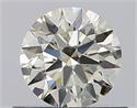 Natural Diamond 0.50 Carats, Round with Excellent Cut, J Color, VS2 Clarity and Certified by IGI