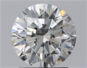 Natural Diamond 1.70 Carats, Round with Excellent Cut, G Color, SI2 Clarity and Certified by GIA