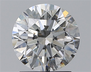 Picture of Natural Diamond 1.70 Carats, Round with Excellent Cut, G Color, SI2 Clarity and Certified by GIA