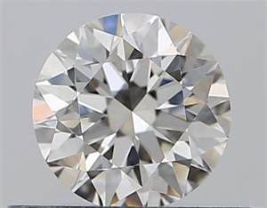 Picture of Natural Diamond 0.40 Carats, Round with Very Good Cut, I Color, VVS2 Clarity and Certified by GIA