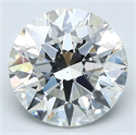 Natural Diamond 3.27 Carats, Round with Excellent Cut, H Color, SI1 Clarity and Certified by GIA